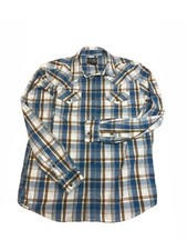 Gibson Trading Co Pearl Snap Shirt Men's Size Large Western Long Sleeve Plaid