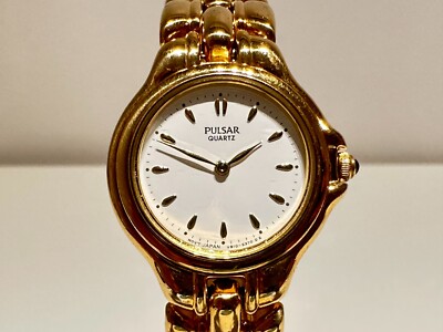 Montre Pulsar Femme Plaquée Or - Vintage Années 90 - Mouvement Quartz - Boîtier 22 Mm