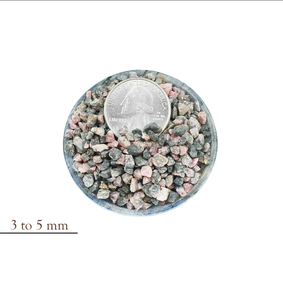 Piedra preciosa cruda triturada de rodonita rosa natural para hacer joyas y tallar Foto 3 de 4