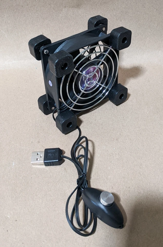 Evercool 80mm USB Powered 2-Speed 5V Wireless Router, NUC, & AMP Cooling Fan - Image 4 of 4
