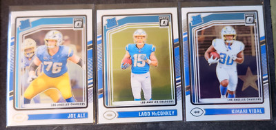 L.A. CHARGERS 3-CARD RR LOT 2024 Donruss Optic JOE ALT/LADD McCONKEY/K. VIDAL