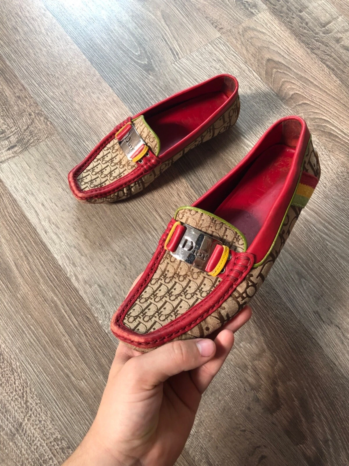 mocassins plats de conduite christian dior par John Galliano Rasta chaussures femme vintage