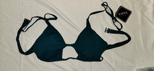 New Zaful Low Rise Solid Dark Green Ribbed Bikini Set Size Large US 8