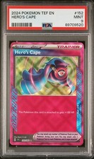Pokemon Scarlet & Violet Temporal Forces Hero’s Cape TEF EN 152/162 PSA 9 MINT