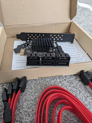 SATA Card 8 Port, Non Raid SATA Expansion Card for SATA III 6G Hard Drives