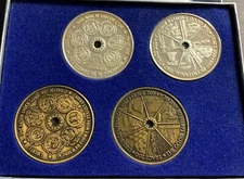 TRACE 200 Silver & Bronze 4 Coin Set Micro-Dot 1987 COA  Good Earth of America