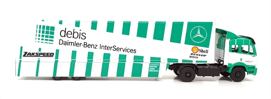 Eligor 1/43 Scale 5409 - Mercedes Benz Car Transporter Truck - Green/White - Image 3 of 4