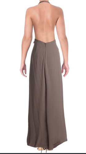 NWT BCBG MAXAZRIA ANGELINE HALTER FRONT SLIT RUFFLE MAXI/ GOWN DRESS SZ 6 - Picture 4 of 11