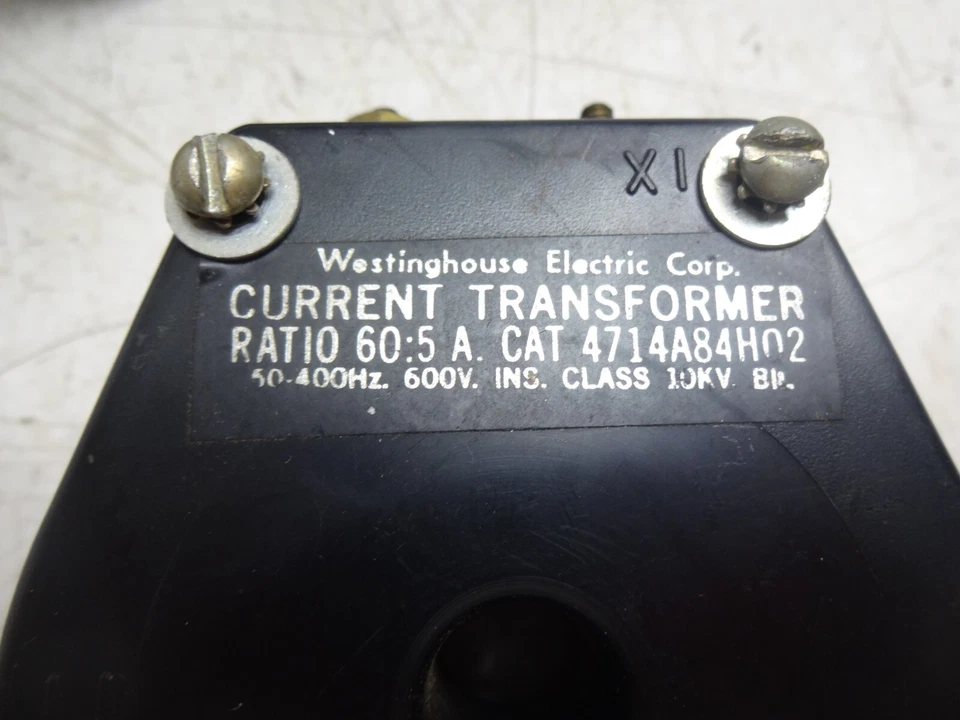 Lote de 3 Westinghouse 4714A84H02 relación transformador de corriente 60:5 Foto 3 de 4