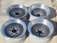 4 Et Turbine Wheels Staggered Set 14x6.75 14x7.50 Unilug 4.5x5 4.75x5 5x5 Mag