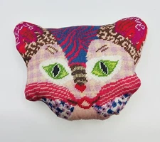 KITTY LOVE by Mommani Threads Series I Organic Cotton Sateen Sculpted Pillow