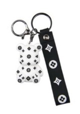 New 3D White Designer Bear Silicone Keychain/Bag Charm/Car Ornament