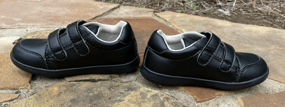 NUEVO Livie & Luca Talla 8 Niño Pequeño Alunno Negro Cuero Sintético Niños Zapatos Tenis Foto 3 de 4