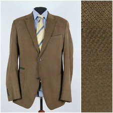 Mens PHILIPP Size US 44L Brown Dine Soft Brown Blazer Sport Coat Jacket