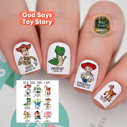 God Says Toy Story Waterslide Nail Decals Set Of 45  Instructions & Bonus - Picture 1 of 5