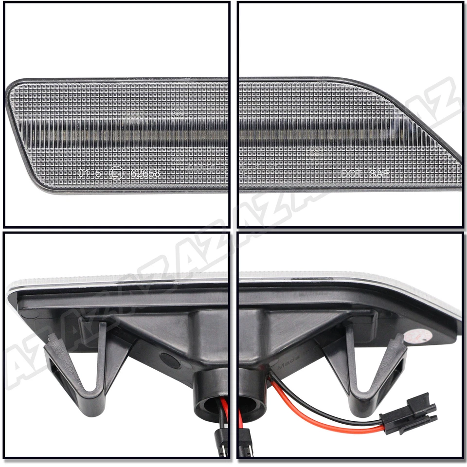 For 2006-2011 Mercedes Benz W219 CLS Class LED Clear Bumper Side Marker Lights — 第 4/4 张图片