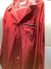 Vtg Men's PLEETWAY Pajamas Sz L Cotton Burgundy