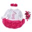 thumbnail 12 - 3PCS Toddler Baby Girls Birthday Party Dress Outfits Romper Tutu Dress Shoes Set
