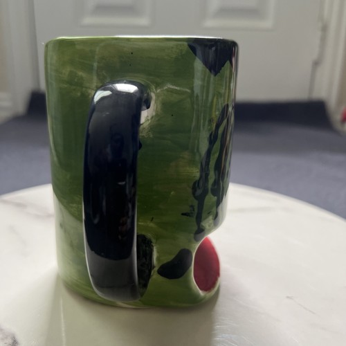 Handmade Hand Painted THE HULK 'E' Mug W/ Cookie/Treat Slot NWOB Gift Novelty - Picture 6 of 7