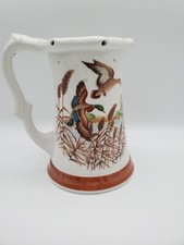 Fritzmann Beer Stein Deer Ducks Puzzle Nude Porcelain Germany Bavaria Vintage