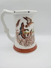 Fritzmann Beer Stein Deer Ducks Puzzle Nude Porcelain Germany Bavaria Vintage