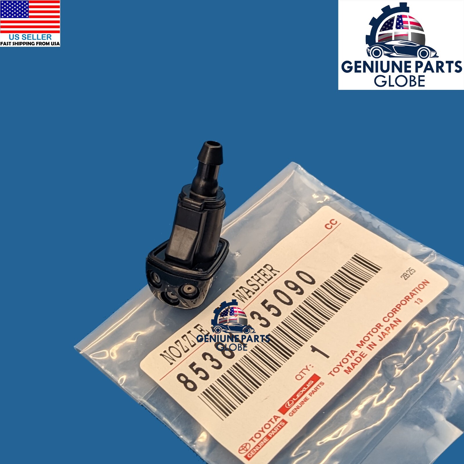 Genuine Toyota Windshield Washer Nozzle (Front) 85381-52151 for 