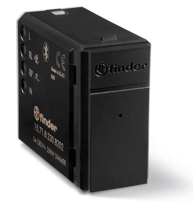 FINDER YESLY DIMMER INCASSO 200W WIRELESS BLUETOOTH NERO 15.71.8.230.B202 157182