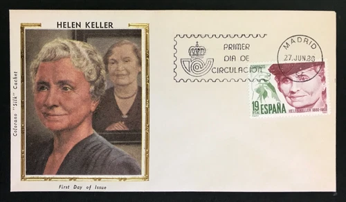 Colorano "silk" Helen Keller - Spain FDC