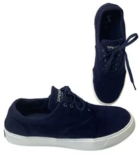 Sperry Boat Shoes Mens sz 12 Navy Blue Wool Blend Striper II CVO Sneaker Casual