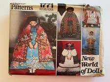 Vintage Vogue New World Of Dolls Sewing Pattern Appears Uncut PLEASE READ