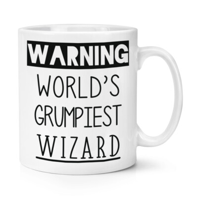 Warning World's Grumpiest Wizard 10oz Becher Tasse Awesome Best Spell Fantasy Lustig