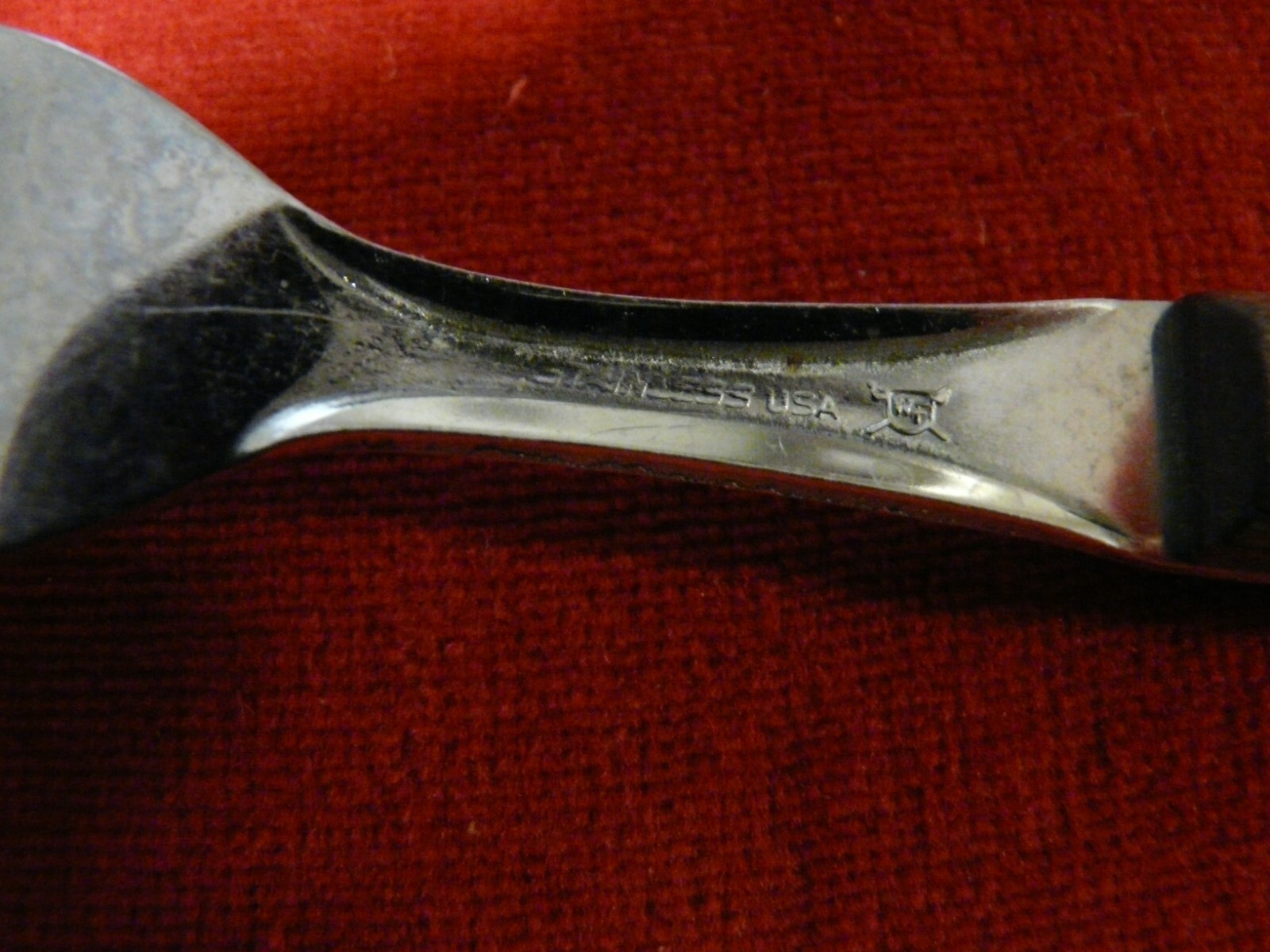 Salad Fork Washington Forge TOWN & COUNTRY Brown Maple Wood Handle Stainless USA