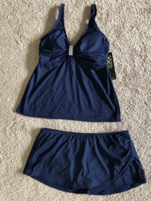 CLASSY  COCO REEF NAVY TANKINI 34D TOP MED BOTTOMS LAST 1