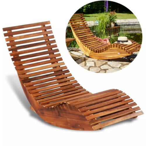 Sonnenliege Gartenliege Liegestuhl Holzliege Saunaliege Relaxliege Holz Liege DE - Bild 1 von 5