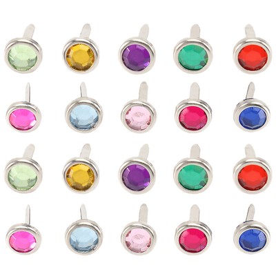 100 Pcs Multicolor Papier Befestigungen Papier Verschluss Brad