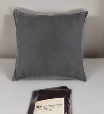 Euro Pillow Sham Slate Gray 27 in. Faux Silk Velvet HiEnd Accents Stella Flange