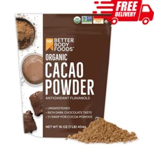 1 Lb Organic Cacao Powder Cocoa Substitute Bulk, Superfood, Gluten Free, Non-GMO