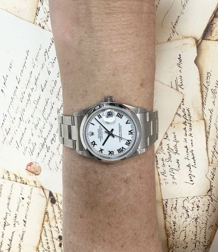 Rolex Datejust Steel White Roman Dial Oyster Bracelet Ladies 31mm Watch F 78240 - 第 4/10 張圖片