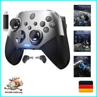 EasySMX X10 PC Controller mit Hall Triggers und Joysticks, Bluetooth Wireless...