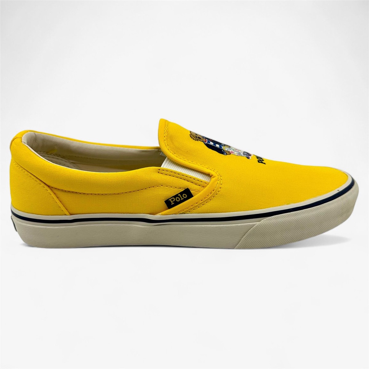 Ralph Lauren Keaton Slip SK SPO Yellow White Mens Casual Bear Slip