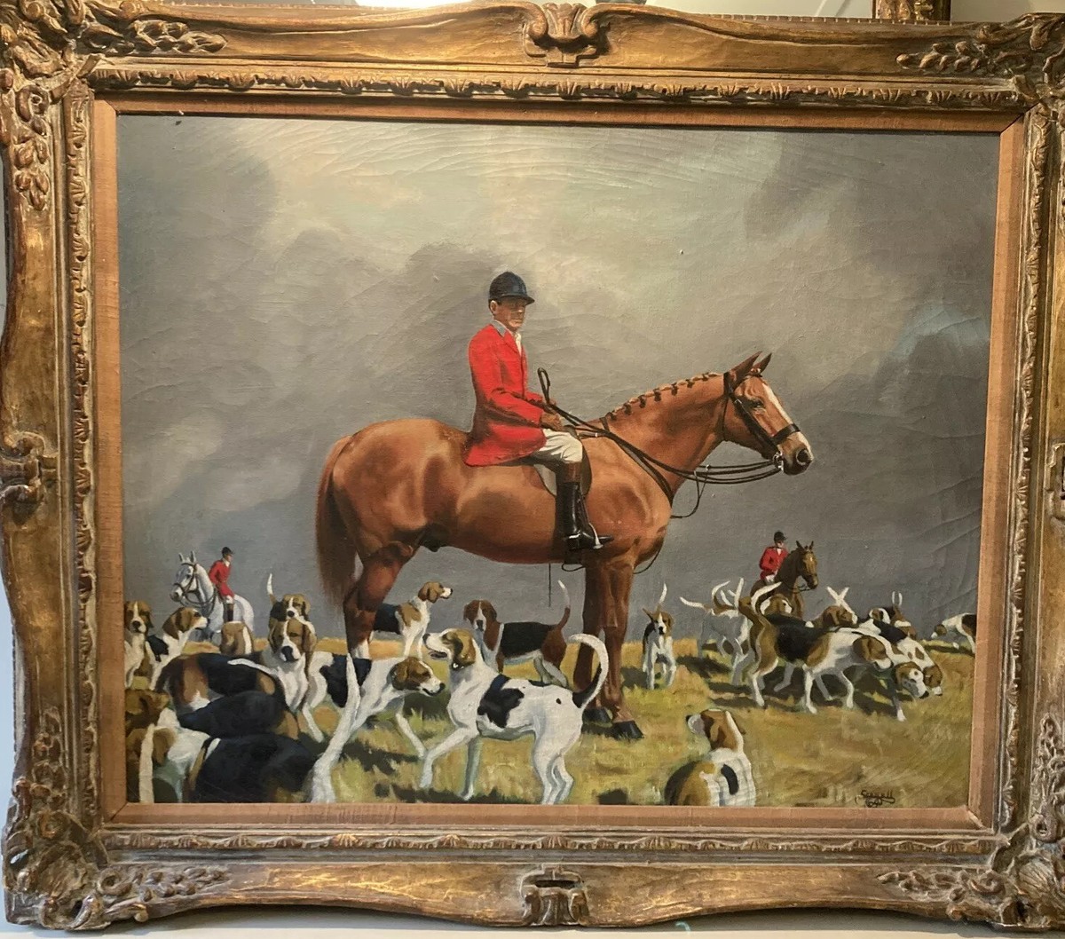 fox hunt paintings 1964 signed | eBay