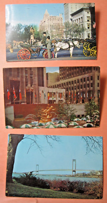 Three 1950's - 1960's New York City postcards
