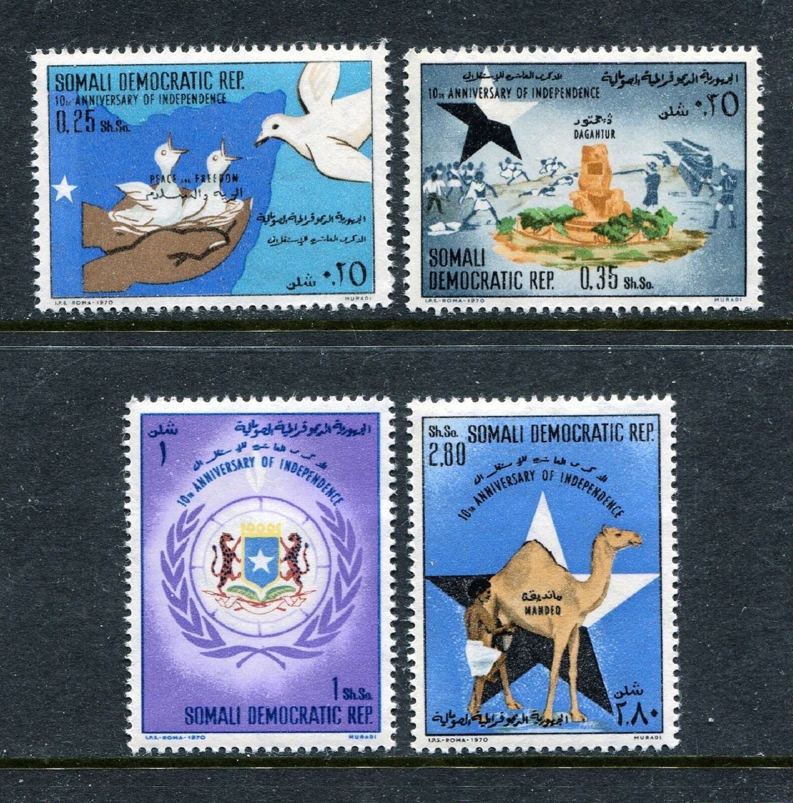 Somalia 360-363 MNH Independence Coat 1970. Max 87% OFF x27926 Oakland Mall of Arms