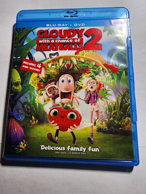 Cloudy With a Chance of Meatballs 2 (Blu-ray, 2013) VG+ D3