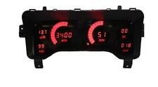Jeep TJ 1997-2006 Red LED Dash Digital Aftermarket Panel Speedo Tach Temp Fuel