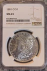 1881-O NGC MS63 Morgan Silver Dollar - Brown Label - Bright White Cartwheel