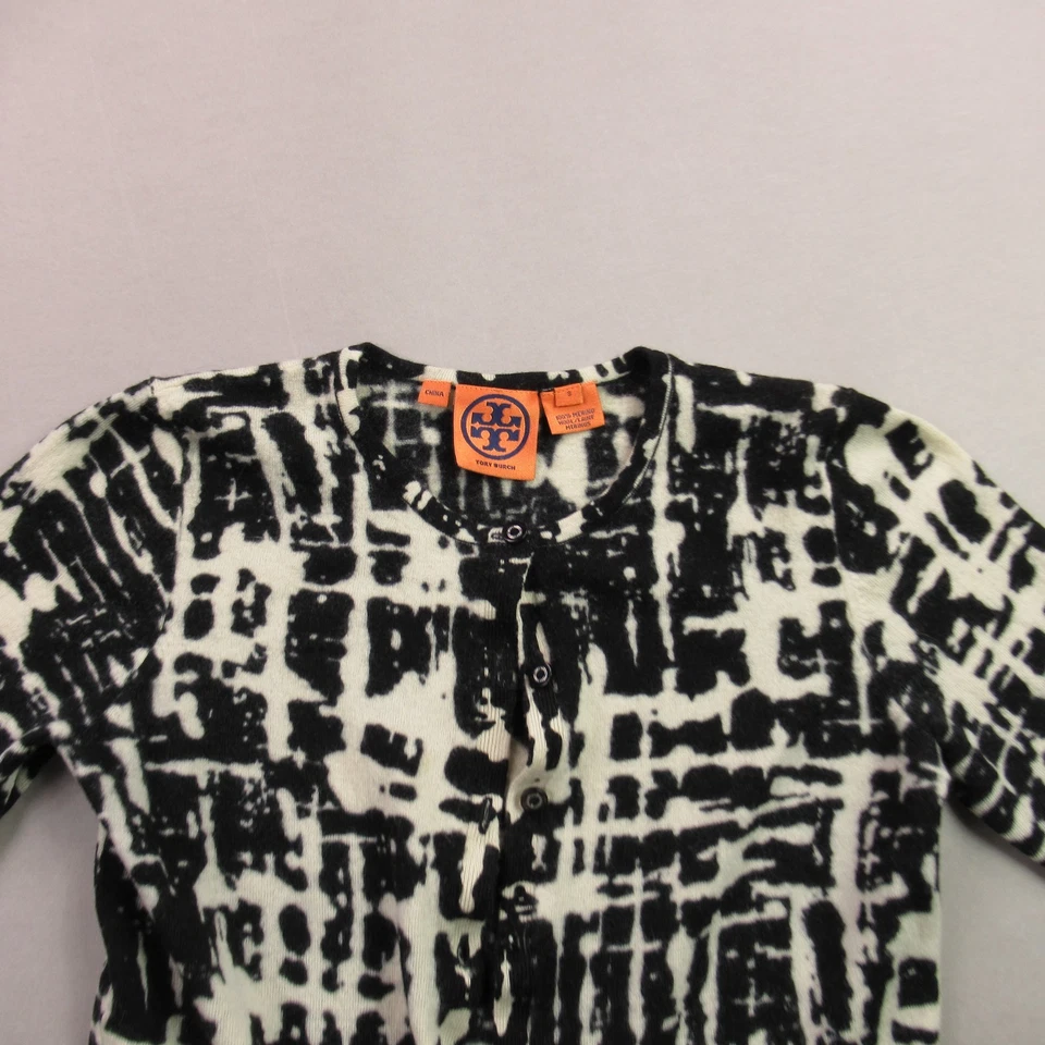 Tory Burch Shirt Womens Small Long Sleeve Button Front Crew Neck Casual - Image 3 of 4