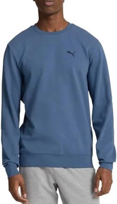 Puma Men's Textured Crew Neck Sweatshirt Blue Large New with Tag!