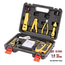 Network Tool kit, RJ45 Crimp Tool kit Pass Through Crimper Cat6 Cat5 Cat5e