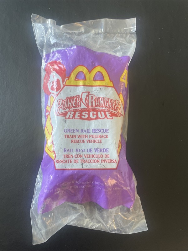 Saban's POWER RANGERS Green Rail Rescue 2000 McDonalds Happy Meal Toy - Sealed